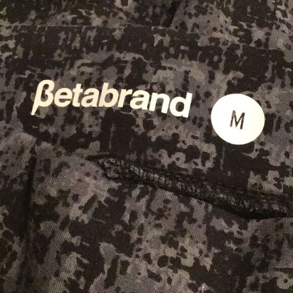 Betabrand Black Gray Abstract Grid Print Soft Stretch Cigarette Skinny Pants - Picture 11 of 12
